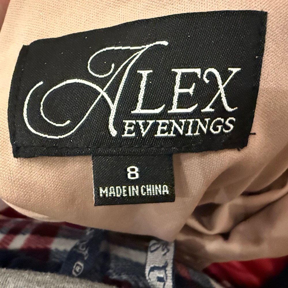 Alex Evenings Beige Floral Lace Midi Dress - Picture 4 of 4